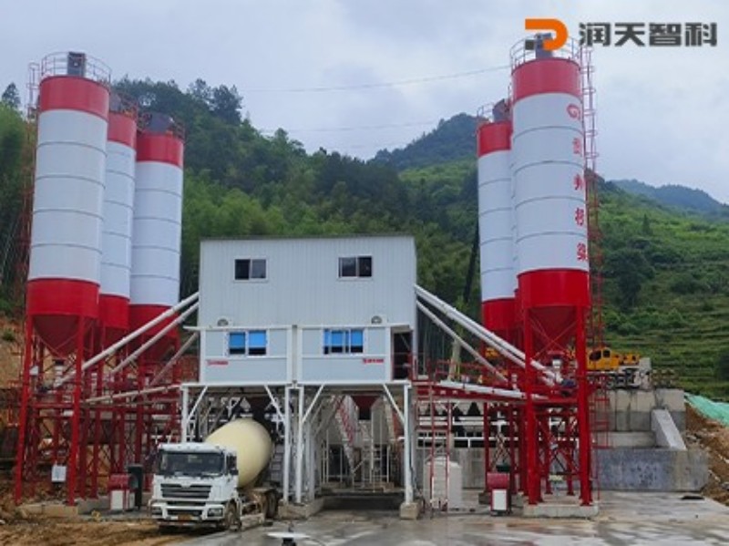 Double HZS90 Concrete Mixing Station(Kaihua, Zhejiang)