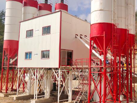 Double HZS120 Concrete Mixing Station(Guiding, Guizhou) (1)